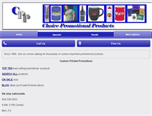 Tablet Screenshot of choicepromotionalproducts.com